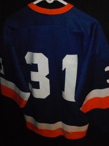 MENS M GC SEWN VTG SANDOW #31 BILLY SMITH NY ISLANDERS NHL HOCKEY 