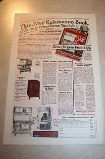 vintage advertisment kalamazoo stoves free ship  3