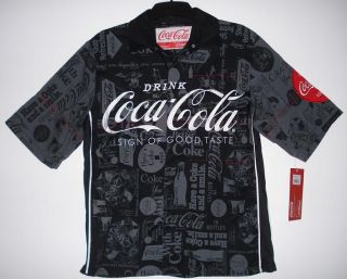 SIZE S AUTHENTIC COCA COLA RACING EMBROIDERED PIT CREW SHIRT S