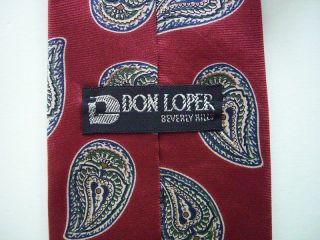 3385 Don Loper Beverly Hills Silk Paisleys Mens Tie