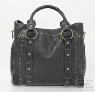 Betsey Johnson Black Pebbled Leather Good Girl Hobo Handbag