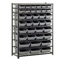 36 Bin Rack Commercial Industrial Storage Shelving Shelves 57 x 44 x 