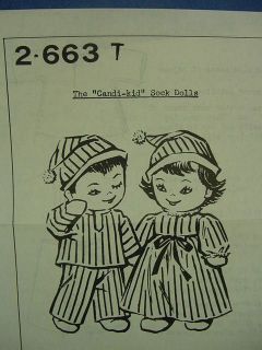 mail order candi kid sock dolls sewing pattern time left