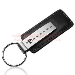   Avalon Black Leather Key Chain Keychain Key Ring Free Gift