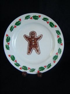 Cordon Bleu BIA Holiday Plate Gingerbread Man Holly