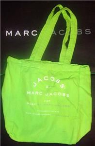 Marc Jacobs Tote Cotton Logo Bag Shopper Lime Green