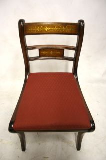 Bevan Funnell Reprodux Dining Chairs Brass Inlay Dining Antique Repro 