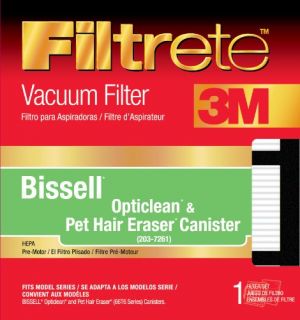   Bissell Opticlean & Pet Hair Eraser Canister HEPA Vacuum Filter, 1