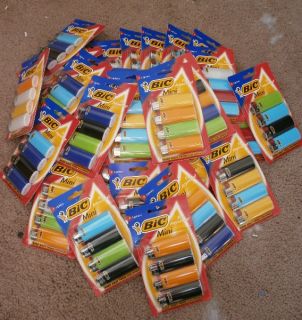 BIC Mini Small Multi Colored Lighters 144 Piece Lot