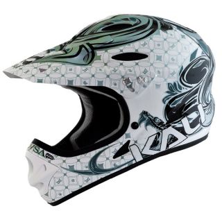 Kali Durgana Medusa DH Bicycle Helmet White Green XLarge XL BMX New 