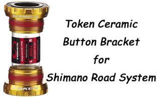 Token Ceramic Bottom Bracket BB Road Bike Shimano Gold