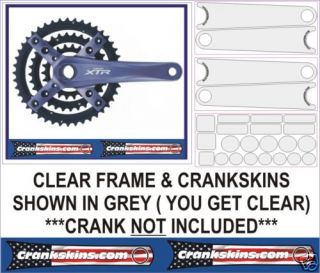 SHIMANO XTR M960 CLEAR FRAME CRANK bike protection by CRANKSKINS