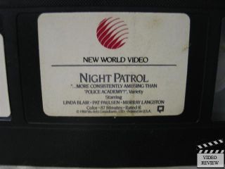 Night Patrol VHS Linda Blair, Pat Paulsen, Billy Barty