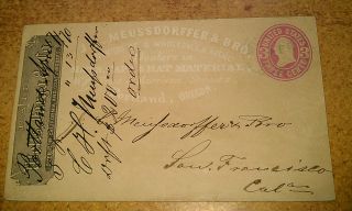 1870 Portland Oregon Wells Fargo Shaded Ad Hat Material Retail Dealer 