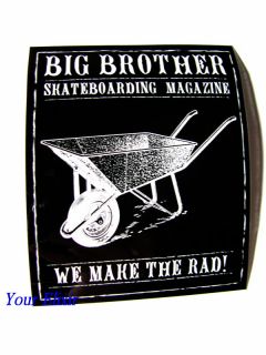 Big Brother Rad Wheel Ba Skateboarding Magazine Sticker