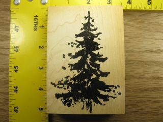 Big Pine Tree by Art Impressions Nature Silhouette Rubber Stamps 1441 