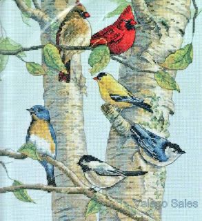   Counted Cross Stitch Kit 11 x 12 Birch Tree Birds 35252 Sale