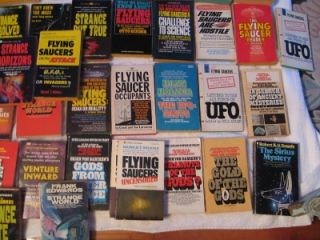 RARE Vintage UFO Flying Saucer Extraterrestrial Paperback Book Lot 