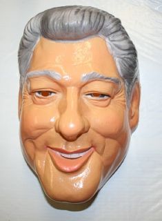 Bill Clinton Plastic Mask with elastic string. This half mask is one 