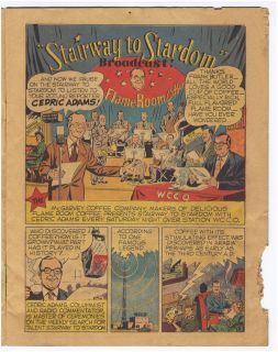 Scarce 1950s McGarveys Flame Room Coffee Promotional Giveaway Comic 