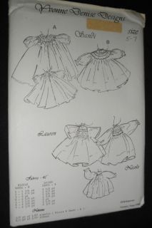   Corner Size 5 6 7 Vintage Smocked Bishop Neck Dress Pattern