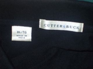 Cutter & Buck CB BLACK Embroidered Logo Mens X LARGE XL Casual Golf 