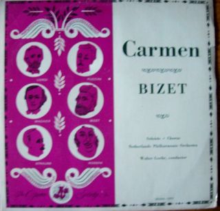 Carmen Bizet Netherlands Philharmonic Orchestra 33 RPM LP