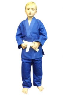 Jiu Jitsu Gi for Kids Youth bjj Uniform Blue Brazilian JJ Free 