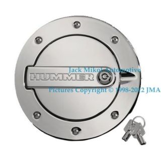 Chrome Aluminum Billet Locking Fuel Door Hummer H2