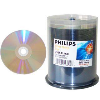   DVD R Silver Shiny Thermal Hub Printable Blank Recordable DVD