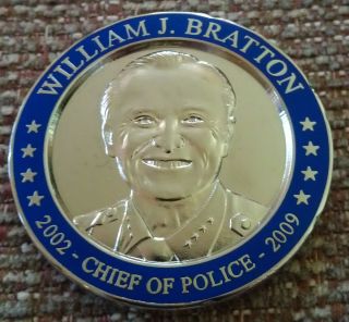 LAPD WILLIAM J BRATTON CHIEF OF POLICE 2002 2009 Challenge Coin