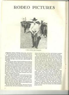 RODEO PICTURES DeVere Helfrich 1966 A Western Horseman Book