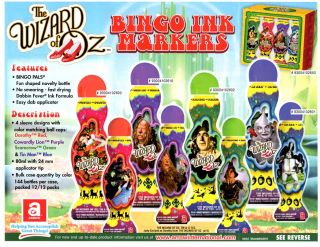 Set of 4 Wizard of oz Bingo Daubers