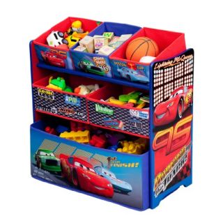   Cars Lightning McQueen Multi Bin Toy Box Storage Organizer