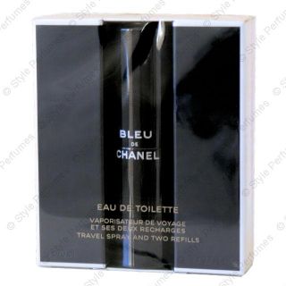 Chanel Bleu de Chanel Travel Spray Gift Set 60ml EDT 3 x 20ml Free UK 