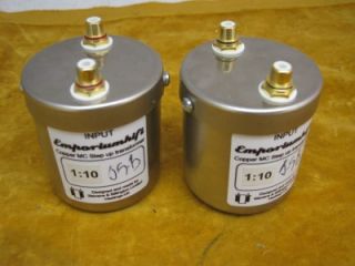 Pair of Stevens and Billington 25 1 Copper Moving Coil Step Up 