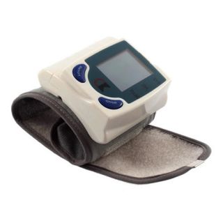 Digital LCD Wrist Cuff Arm Blood Pressure Monitor Heart Beat Meter 