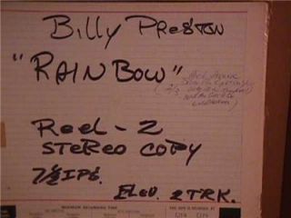 Master Tape Billy Preston Mick Jagger Rainbow Gospel in London Rolling 