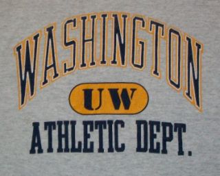   UW WASHINGTON ATHLETICS Sweatshirt L 50/50 HUSKIES college football