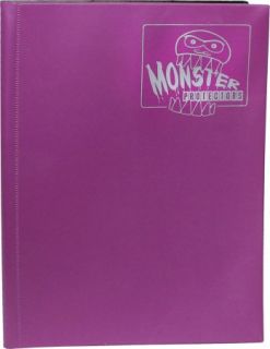 Coral Purple Monster 9 Pocket Portfolio Monster Binder New