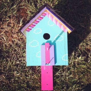 New Handmade and Handpainted Whimsical Birdhouse