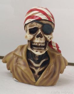 Buccaneer Pirate Skeleton Bust Figurine Figure Bizarre