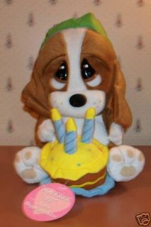Sad Sam 15 Plush Dog Birthday Cake Toy Lights Up Song