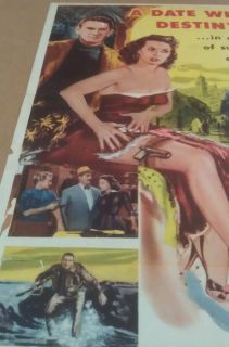 Fire Over Africa Movie Poster Insert 1954 Original Folded 14x36 