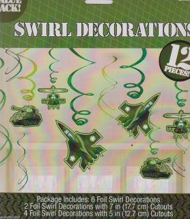Birthday Party on Military Swirl Decorations Birthday Party Supplies Jets Tanks
