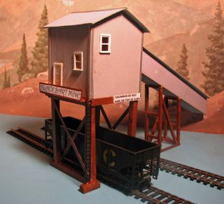 BLACK BART MINE AND SHAFT HO Model Railroad unptd Structure Kit 