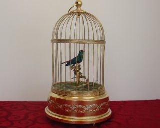   Bontems Musical Mechanical Singing Bird Cage Automaton Music Box