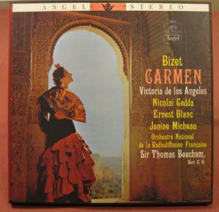Carmen Bizet Beecham de Los Ángeles Opera LP Box Set 2