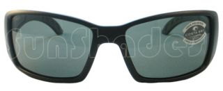 New Costa del Mar Blackfin Black / Grey 580 Sunglasses
