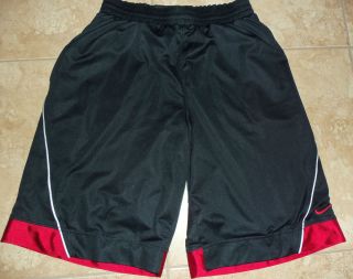 Nike Basketball Black Athletic Shorts Pockets Drawstringelastic Mens M 